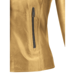 Gold Leather Jacket Women