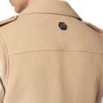 PHILIPP PLEIN WOOL AND LEATHER BIKER JACKET