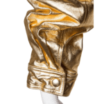 Gold Leather Jacket Women