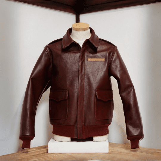 Rusty Browm Leather Jacket Men