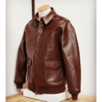 Men Rusty Browm Leather Jacket