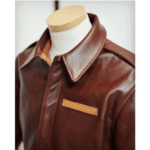 Rusty Browm Leather Jacket Men