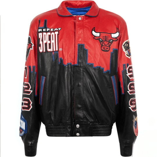 NBA 3PEAT Basket Ball Leather Jacket