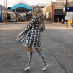 Silver Star Leather Jacket Coat