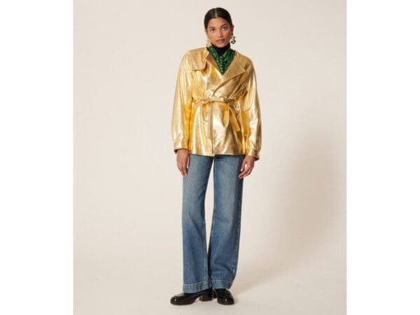 Gold Leather Jacket