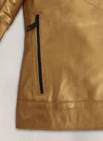 Gold Leather Jacket Women