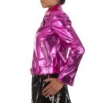 Metallic hot pink Italianskins Women Leather Jacket