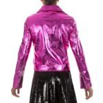 Metallic hot pink Italianskins Women Leather Jacket