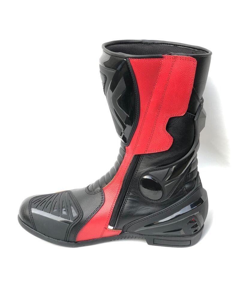 Yamaha design Motorcycle Boots Genuine Leather Motorbike Racing Shoes Red