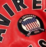 Avirex Leather Jacket Salvage Red