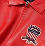 Avirex Leather Jacket Salvage Red