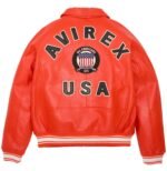 Avirex Leather Jacket Orange