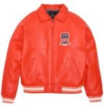 Avirex Leather Jacket Orange
