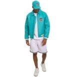 Avirex Leather Jacket Snow Turquoise