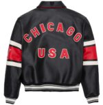 Avirex Leather Jacket Chicago USA Black
