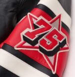 Avirex Chicago USA Leather Jacket Black & Red