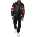 Avirex Leather Jacket Chicago USA Black