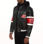 Avirex Chicago USA Leather Jacket Black & Red
