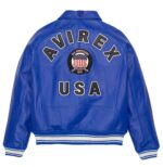 Avirex Leather Jacket Cobalt