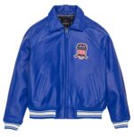 Avirex Icon Leather Jacket Cobalt