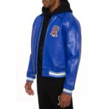 Avirex Leather Jacket Cobalt