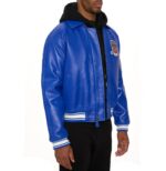 Avirex Leather Jacket Cobalt