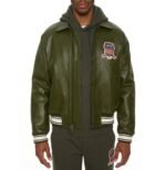 Avirex Leather Jacket Olive