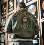 Avirex Leather Jacket Olive