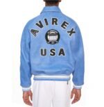 Avirex Denim Blue Leather Jacket