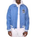 Avirex Denim Blue Leather Jacket