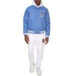 Avirex Denim Blue Leather Jacket