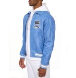 Avirex Denim Blue Leather Jacket