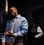 Avirex Denim Blue Leather Jacket