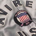 Avirex Metallic Silver Leather Jacket