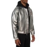 Avirex Metallic Silver Leather Jacket