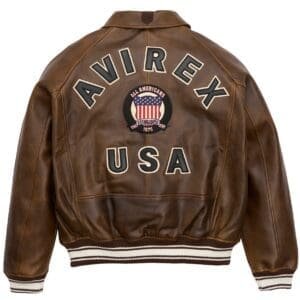 Avirex Vintage Brown Leather Jacket