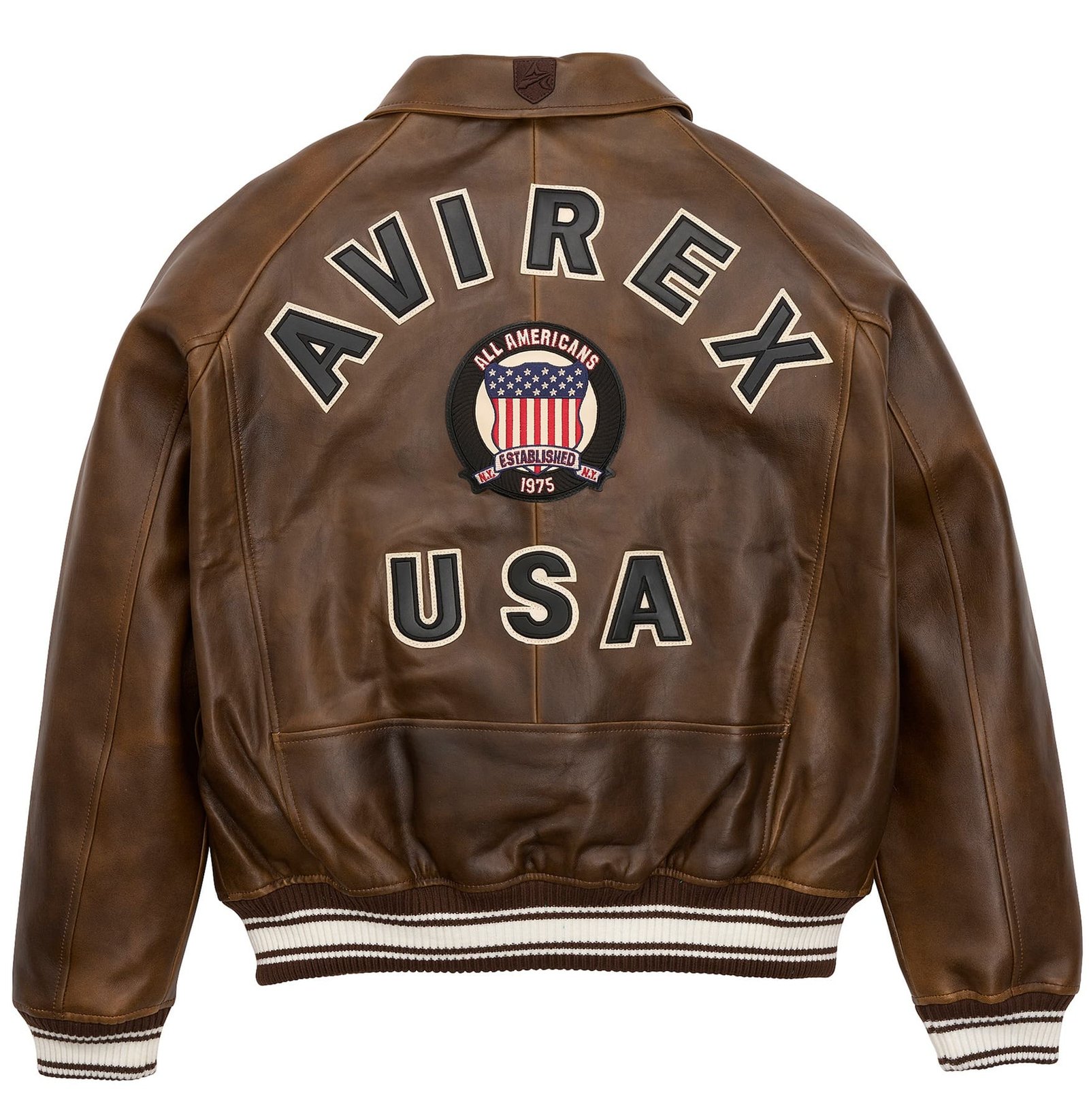 Avirex Vintage Brown Leather Jacket