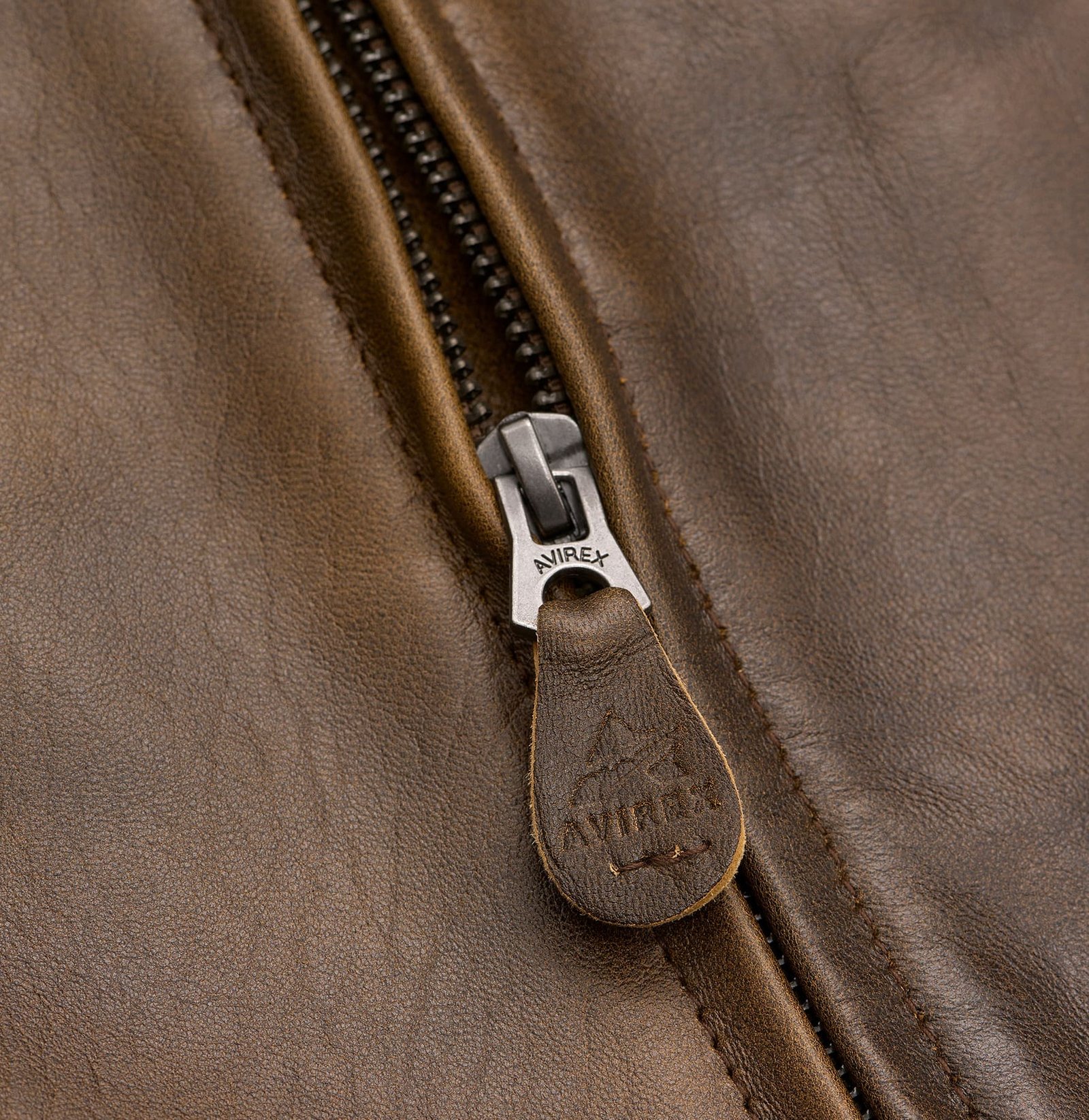 Avirex Vintage Brown Leather Jacket