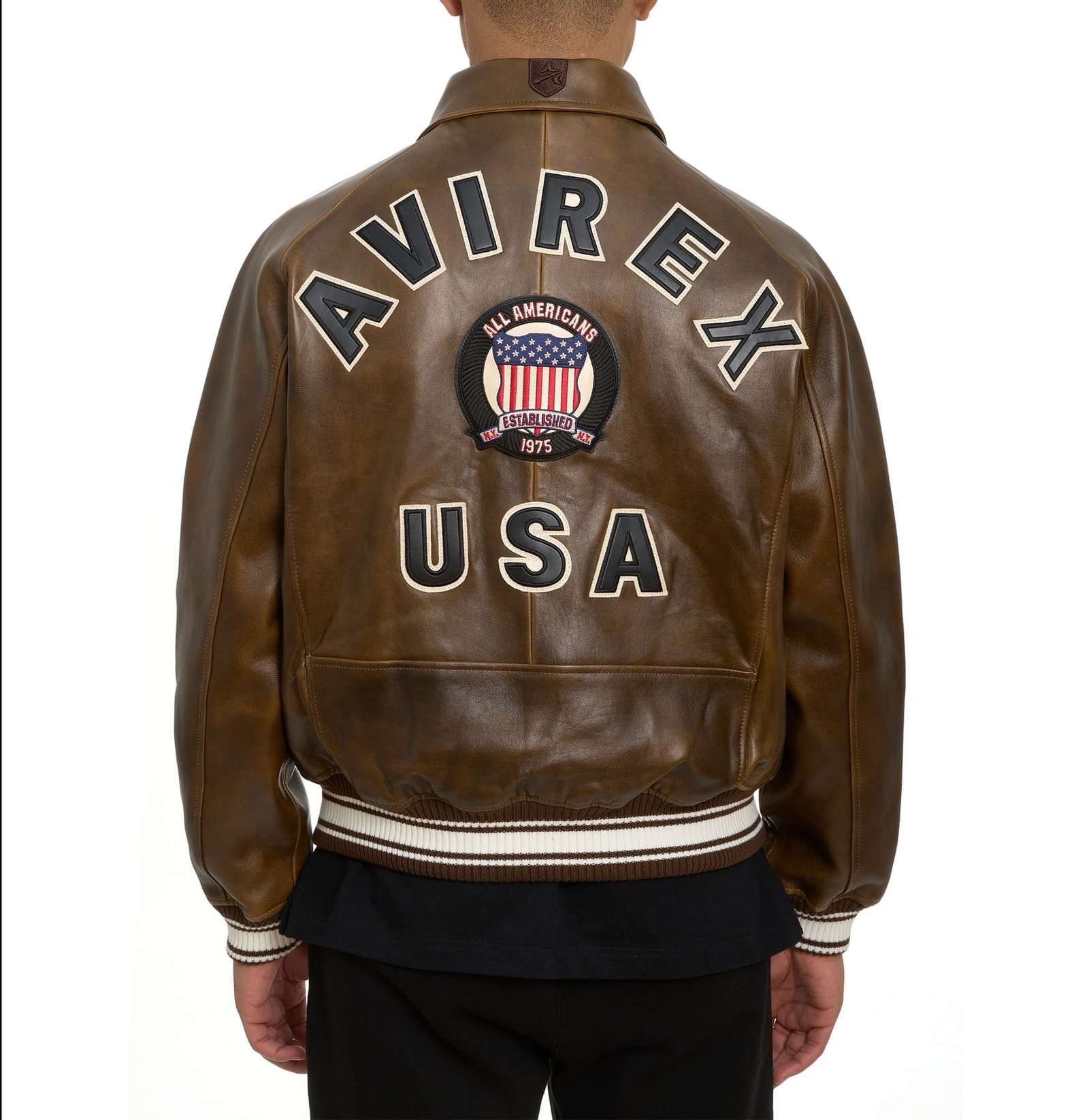 Avirex Vintage Brown Leather Jacket