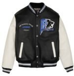 AVIREX BLACK LIONS VARSITY LEATHER JACKET