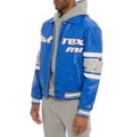 Avirex Detroit USA Leather Jacket Blue