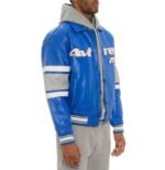 Avirex Detroit USA Leather Jacket Blue