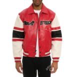 Avirex Legend Leather Jacket Red