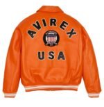 Avirex Leather Jacket Orange