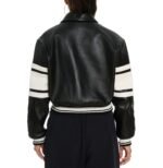 Avirex Cropped Black Icon Leather Jacket