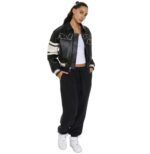 Avirex Cropped Black Icon Leather Jacket