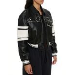 Avirex Cropped Black Icon Leather Jacket