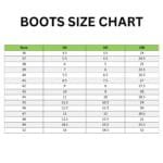 Boots Size Chart