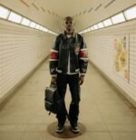 Avirex Chicago USA Leather Jacket Black & Red