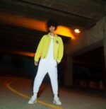 Avirex Leather Jacket Limeaide Yellow